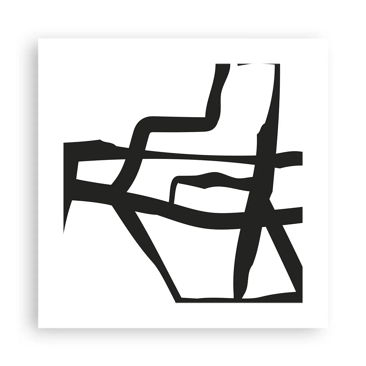 Poster - Struttura bianca e nera - 40x40 cm
