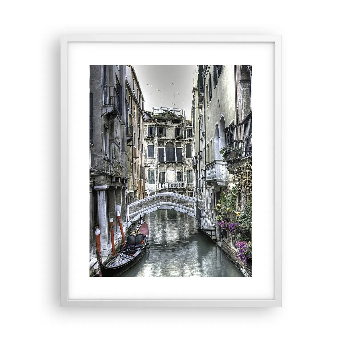 Poster in cornice bianca - Da secoli in silenziosa riflessione - 40x50 cm