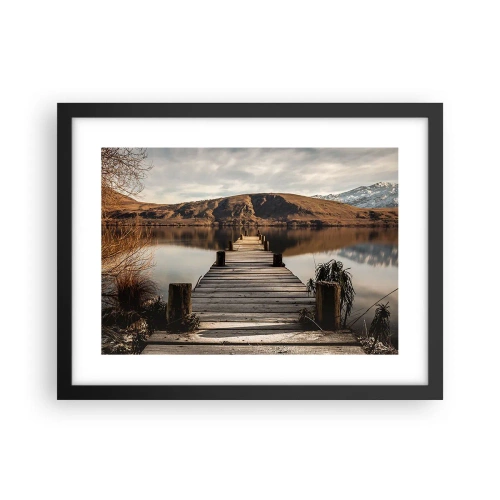 Poster in cornice nera - Paesaggio nel silenzio - 40x30 cm