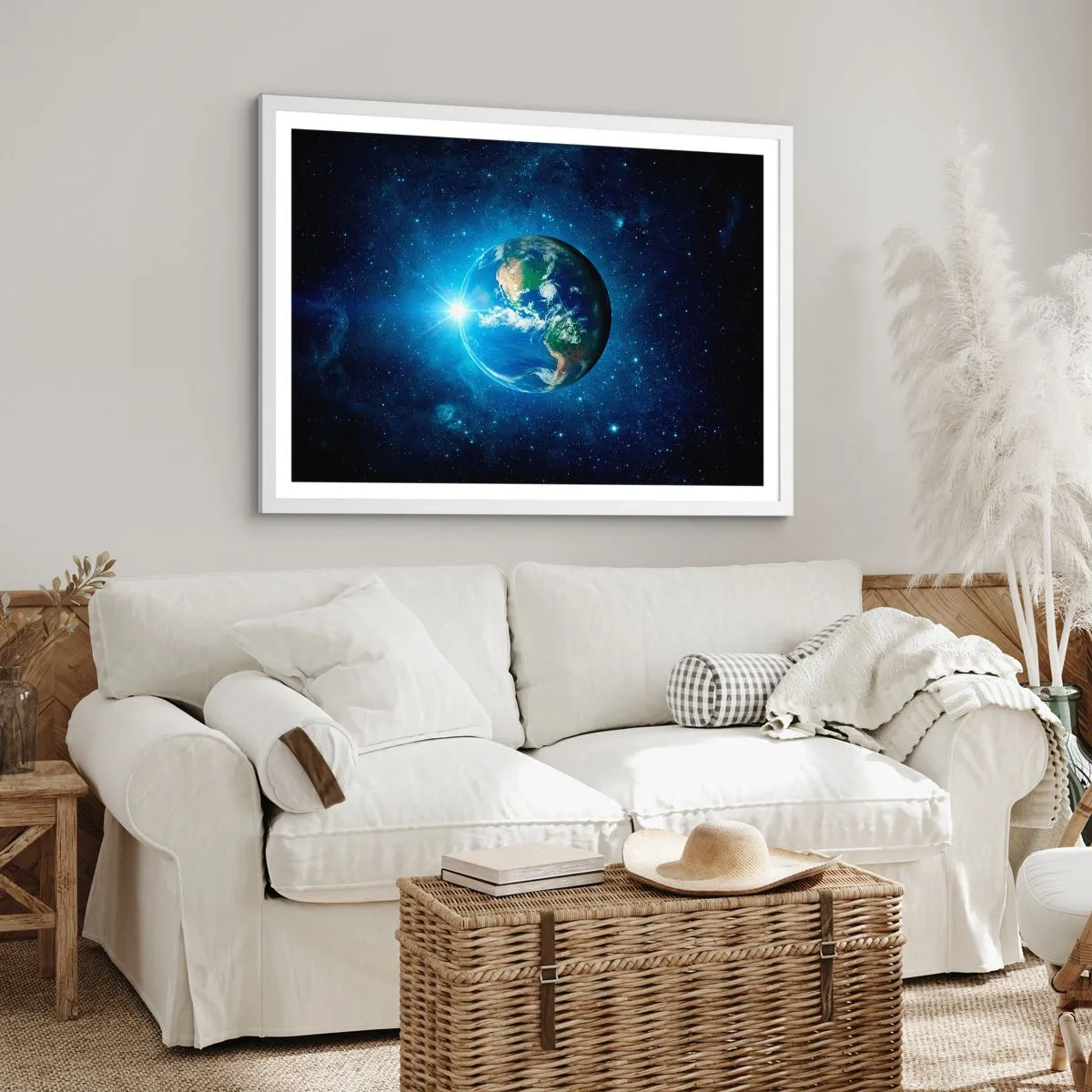 Poster in cornice bianca - Siamo in cielo - 50x40 cm