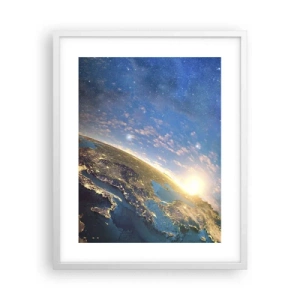 Poster in cornice bianca - Guardiamoci da lontano - 40x50 cm