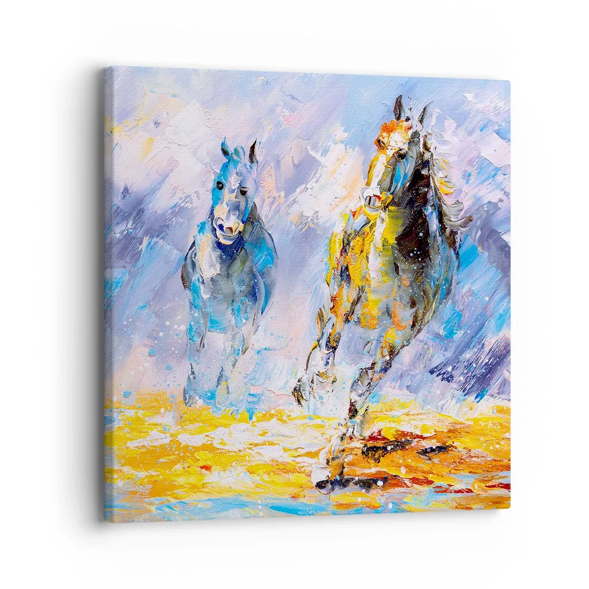 Quadro su tela - Stampe su Tela - Al galoppo nella luce - 30x30 cm