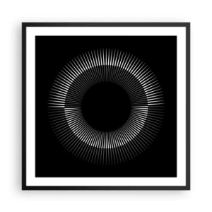Poster in cornice nera - Sole nero - 60x60 cm