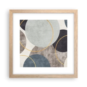 Poster in cornice rovere chiaro - Un cerchio dietro l'altro - 30x30 cm