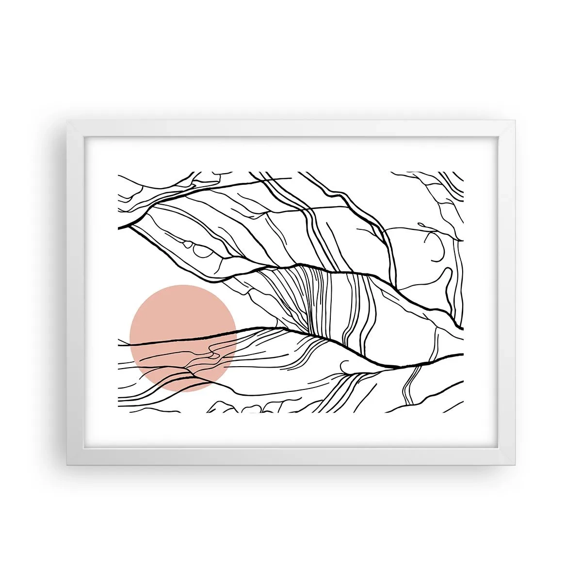 Poster in cornice bianca - Nella rete dei rami - 40x30 cm