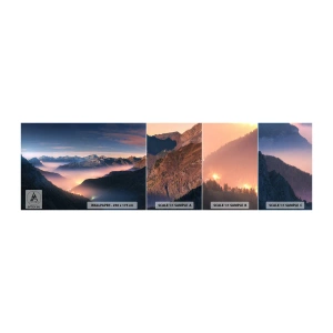 Campione di Fotomurale Adesivo Deluxe Sticker - La luce nelle valli - Paesaggio, Montagne, foresta - 100x30 cm