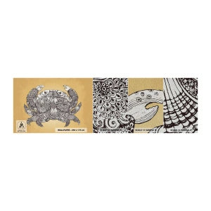 Campione di Fotomurale Premium Sand - I racconti del granchio - Granchio, Animali, Disegno - 100x30 cm