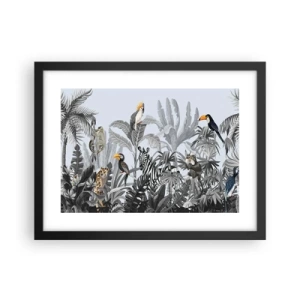 Poster in cornice nera - Favola africana - 40x30 cm