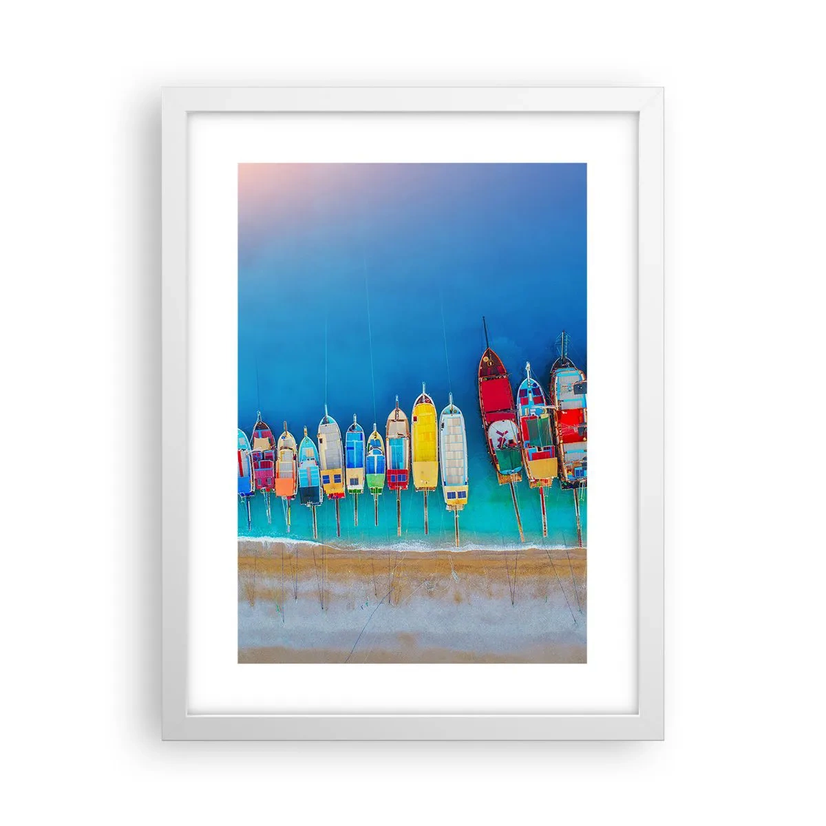 Poster in cornice bianca - A volo d'uccello - 30x40 cm