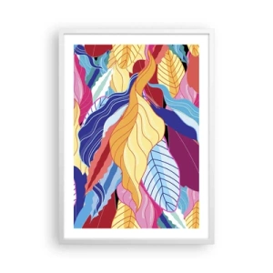 Poster in cornice bianca - Disordine colorato - 50x70 cm