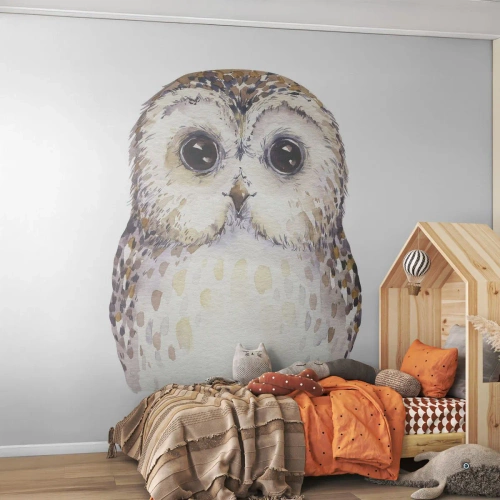 Fotomurali Standard Eco - Guardami negli occhi - Gufo, Uccello, Grafica - 200x140 cm