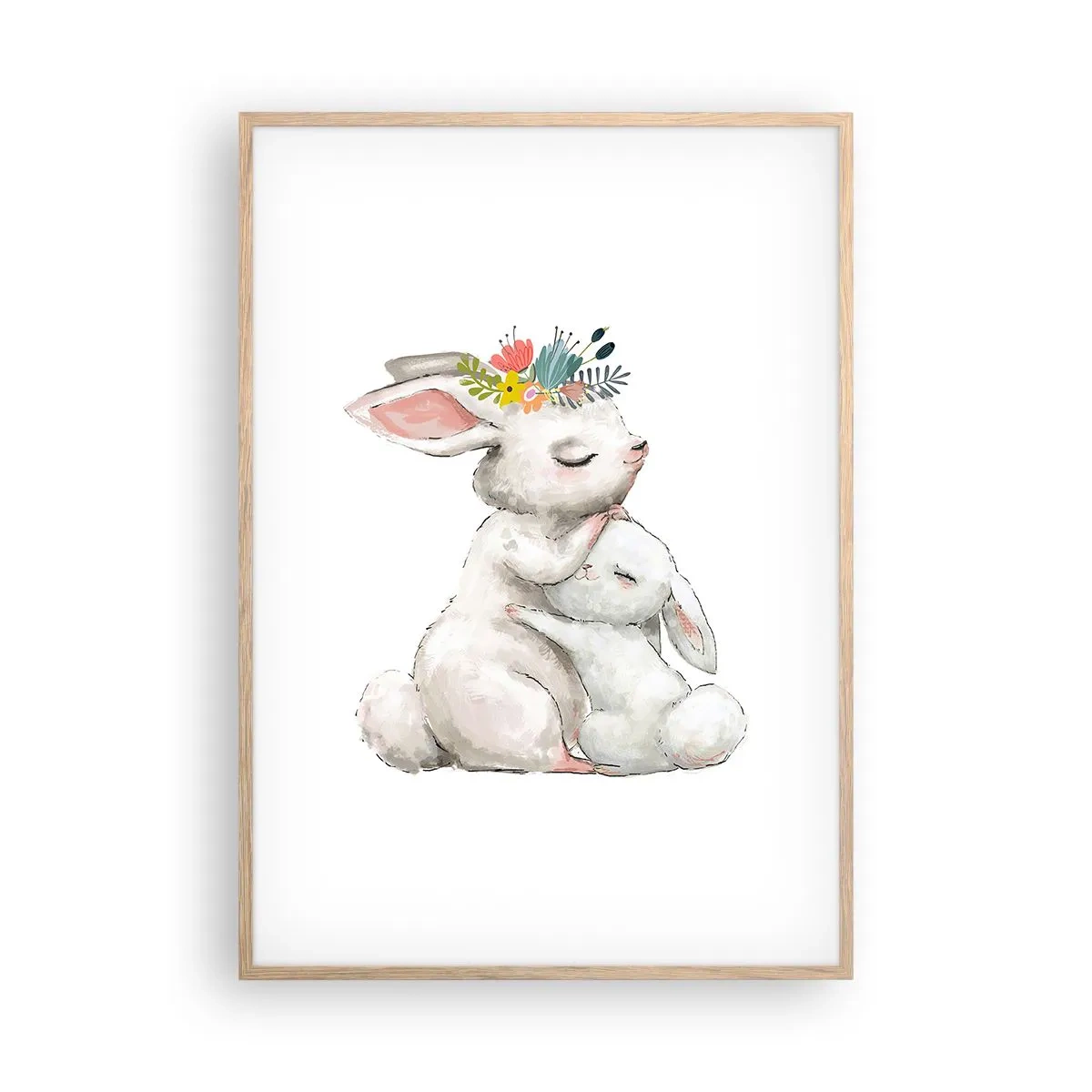 Poster in cornice rovere chiaro - Da mamma si sta meglio - 70x100 cm