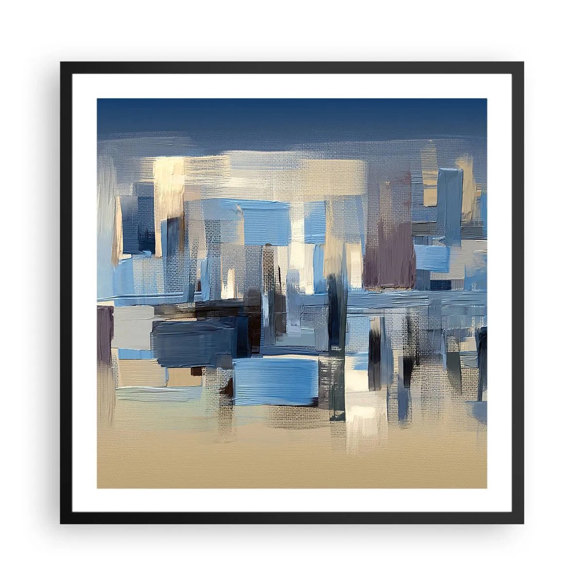 Poster in cornice nera - Struttura blu - 60x60 cm