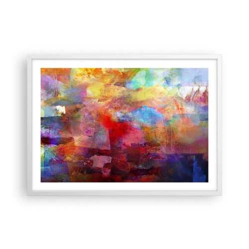 Poster in cornice bianca - Guardando dentro all'arcobaleno - 70x50 cm
