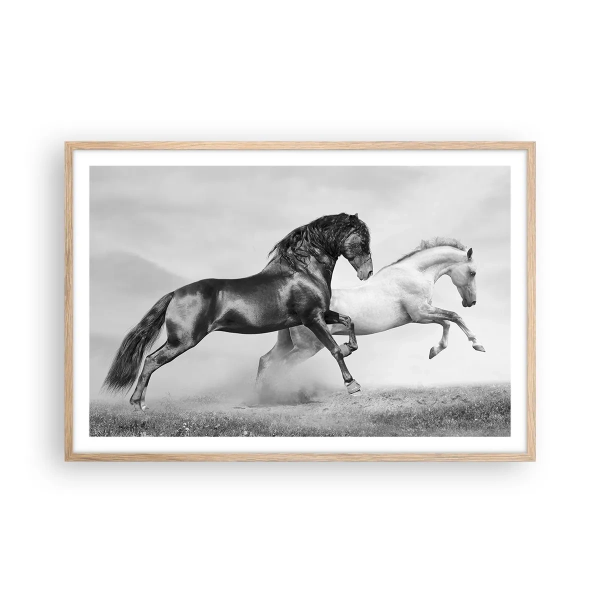 Poster in cornice rovere chiaro - Angeli e demoni - 91x61 cm