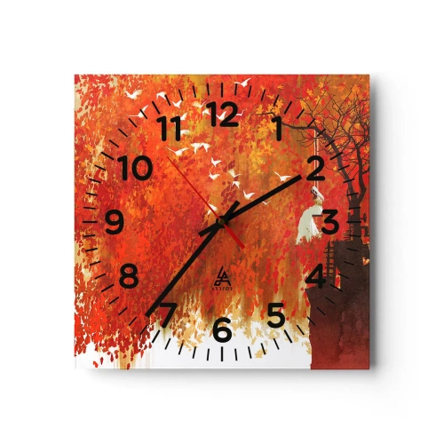 Orologio da parete - Orologio in Vetro - Voli con noi? - 30x30 cm