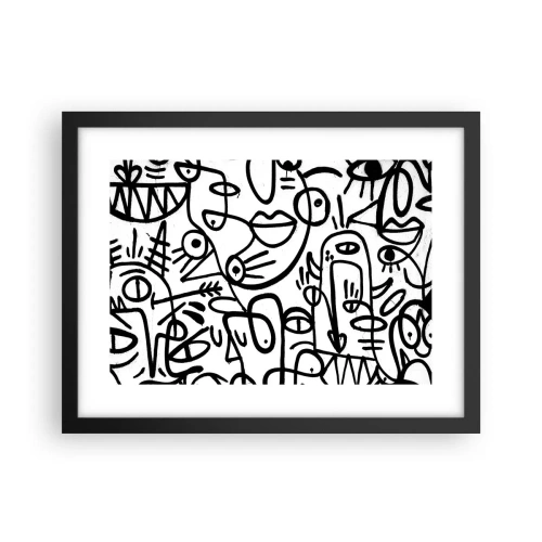 Poster in cornice nera - Volti e miraggi - 40x30 cm