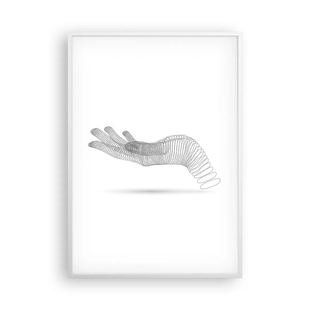 Poster in cornice bianca - Mano elastica - 70x100 cm