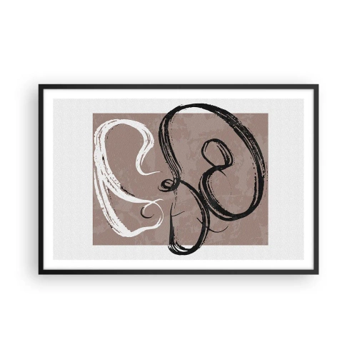 Poster in cornice nera - Composizione: alla ricerca della pienezza - 91x61 cm