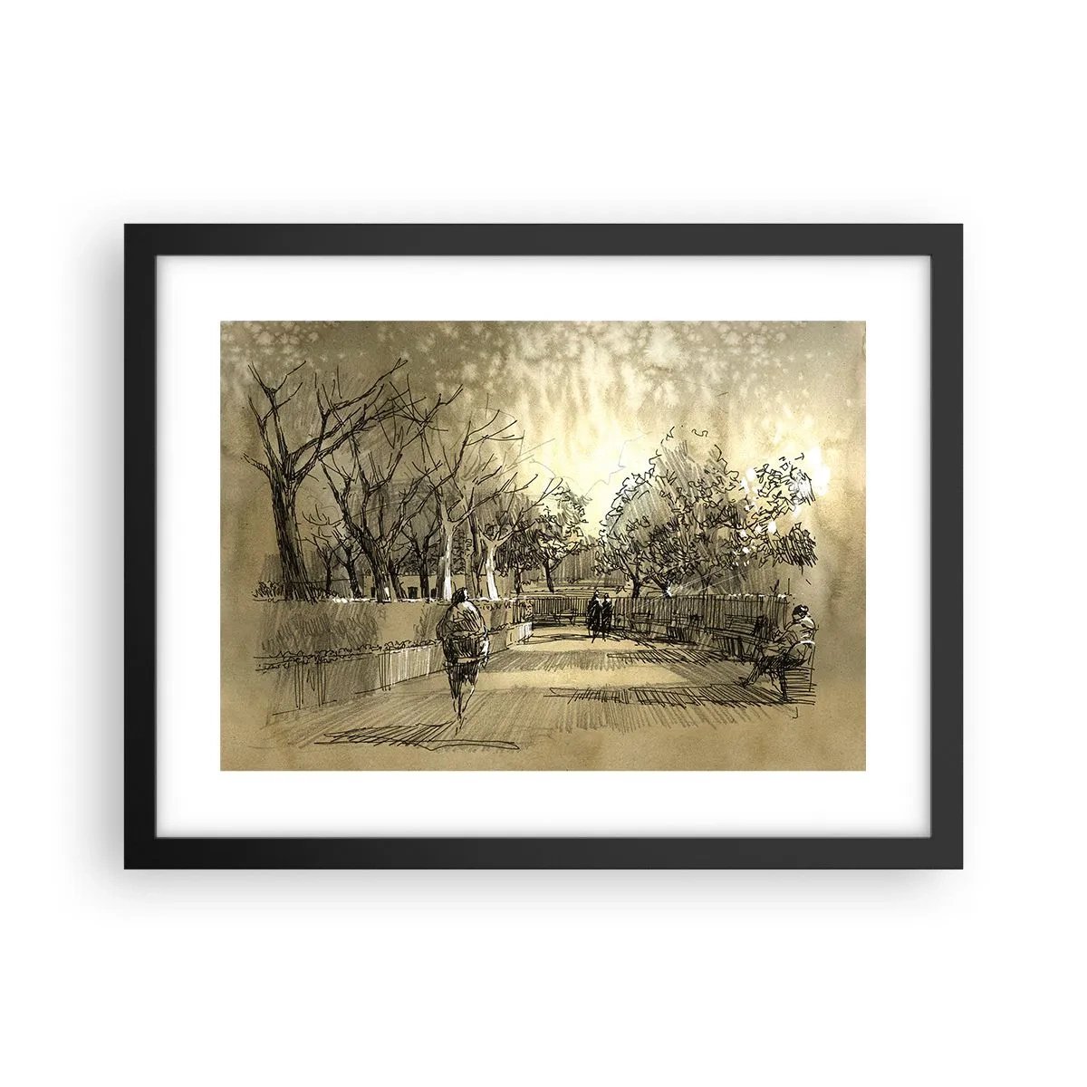 Poster in cornice nera - Attimo fermato con la penna - 40x30 cm