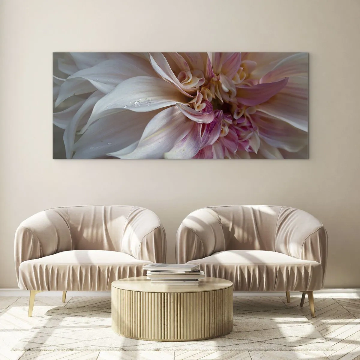Quadro su vetro - Freschezza in fiore - 100x40 cm