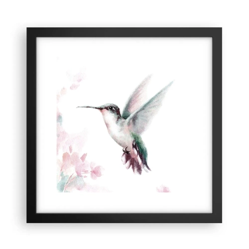 Poster in cornice nera - Battito immobile - 30x30 cm
