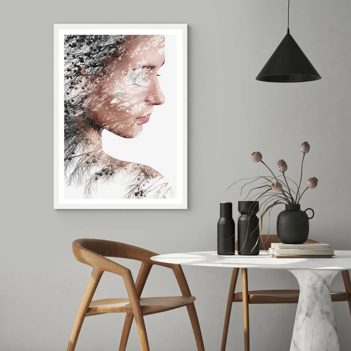 Poster in cornice bianca - Lo spirito della foresta - 30x40 cm