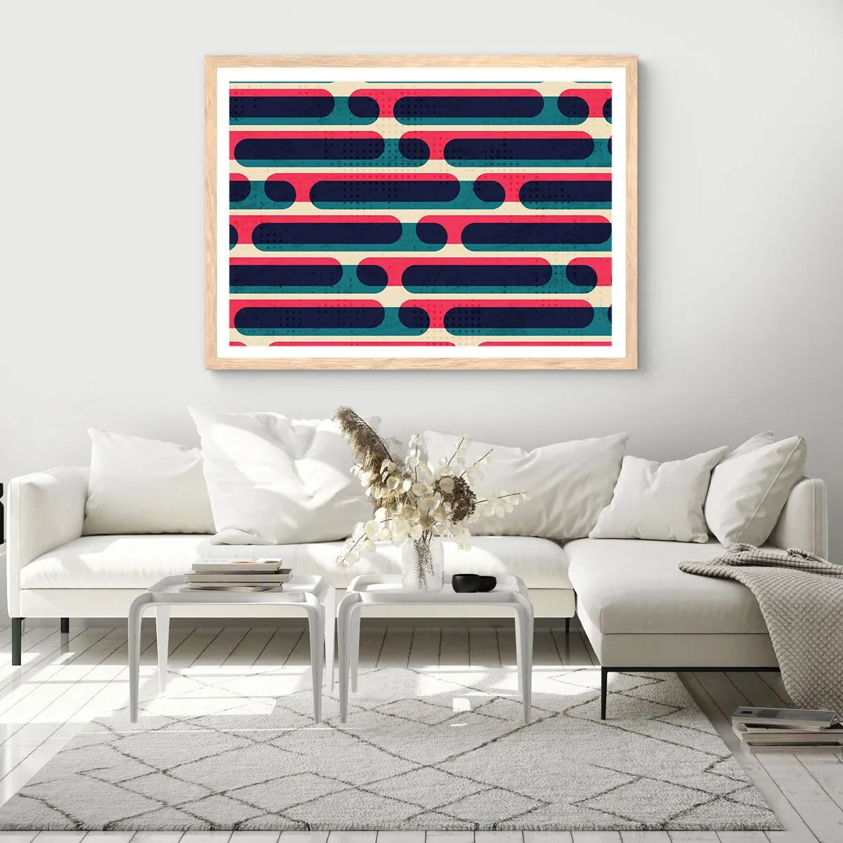 Poster in cornice rovere chiaro - Avanti fino in fondo - 40x30 cm