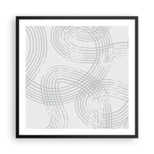 Poster in cornice nera - Non vi è una via diritta - 60x60 cm