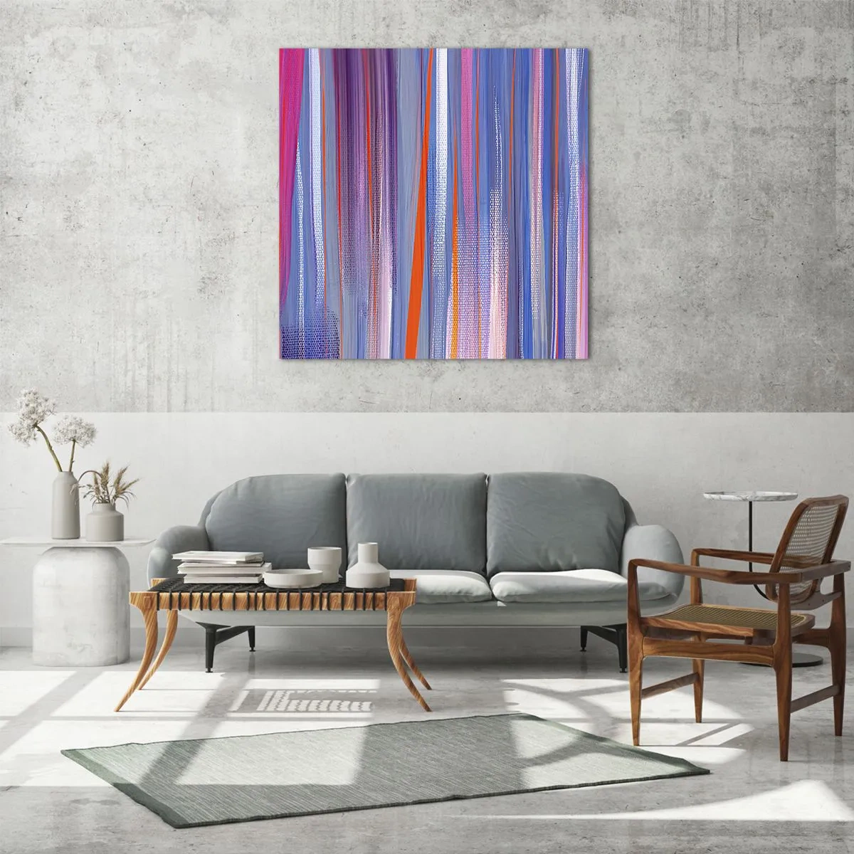 Quadro su vetro - Ascensione arcobaleno - 70x70 cm