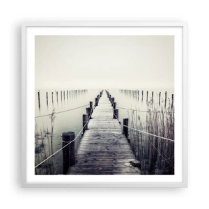 Poster in cornice bianca - Immergiti nella pace - 60x60 cm