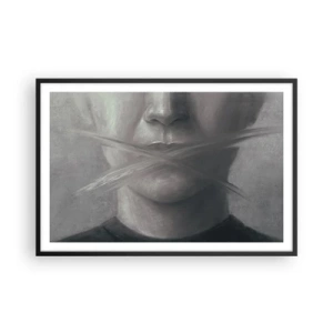 Poster in cornice nera - Neanche una parola - 91x61 cm