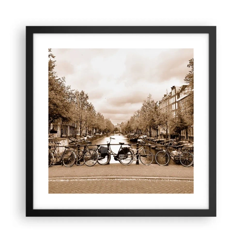 Poster in cornice nera - Atmosfera olandese - 40x40 cm