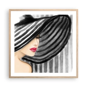 Poster in cornice rovere chiaro - Dove trovarti? - 60x60 cm