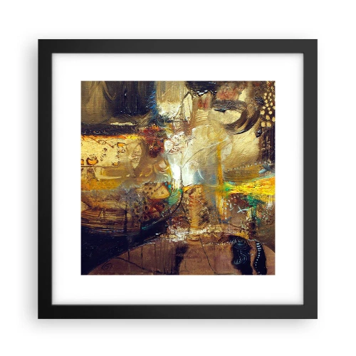 Poster in cornice nera - Freddo, più caldo, bollente - 30x30 cm