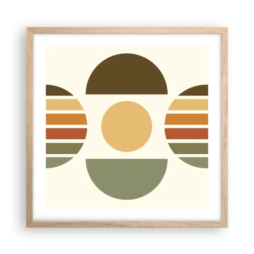 Poster in cornice rovere chiaro - Nei colori della terra - 50x50 cm