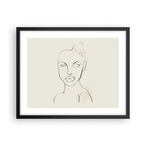 Poster in cornice nera - Profilo di sensualità - 50x40 cm