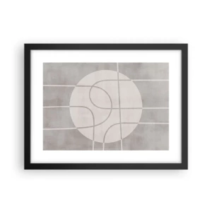 Poster in cornice nera - Tondo e dritto - 40x30 cm