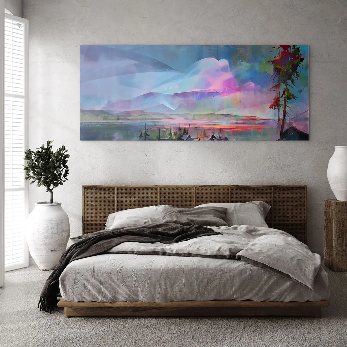 Quadro su vetro - Sotto un cielo benevolo - 90x30 cm