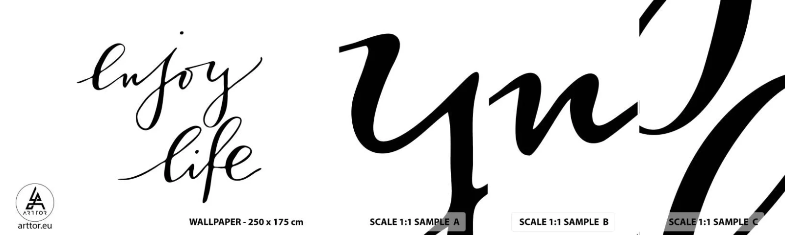 Campione Di Fotomurale Standard Eco - Niente da aggiungere... - Tipografia, Affermazione, Massima - 100x30 cm