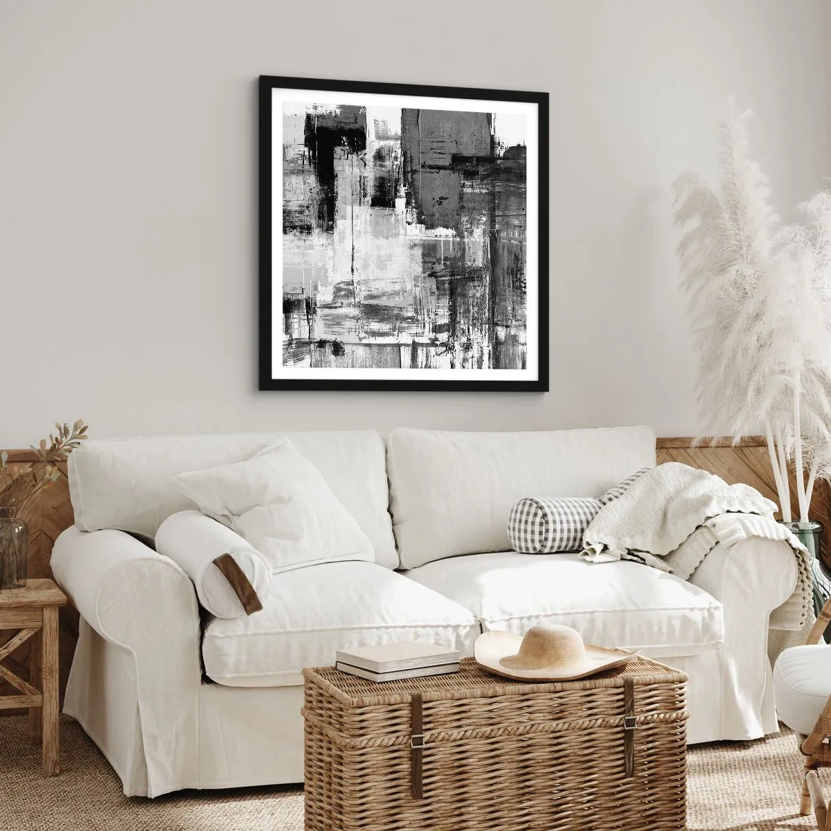 Poster in cornice nera - Il grigio è bello - 50x50 cm