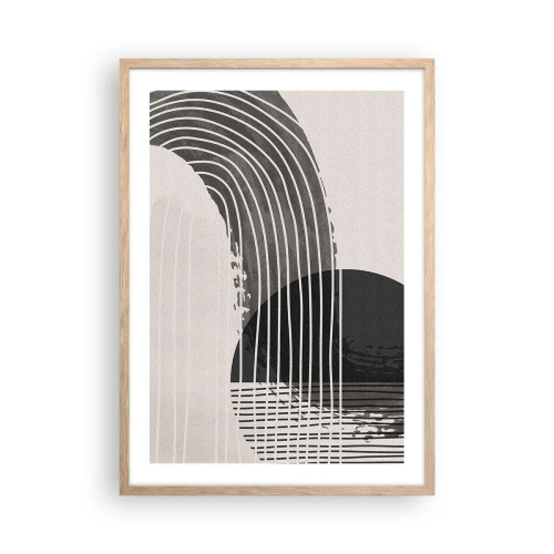 Poster in cornice rovere chiaro - Andata e ritorno - 50x70 cm