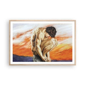 Poster in cornice rovere chiaro - Immerso in se stesso - 91x61 cm