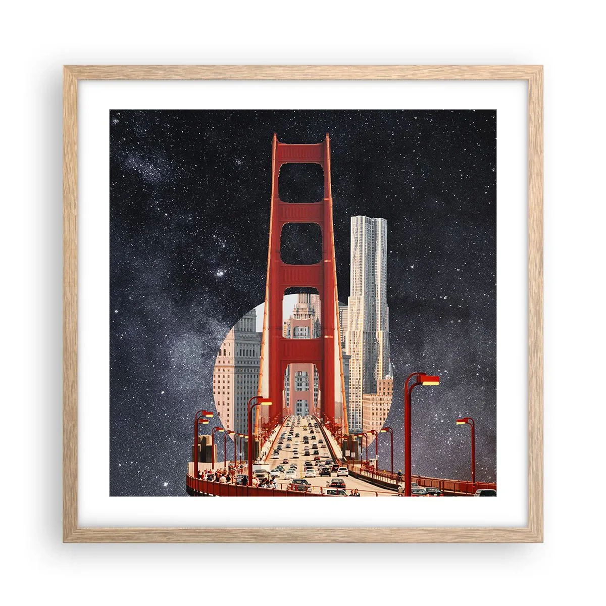 Poster in cornice rovere chiaro - Sempre al centro - 50x50 cm