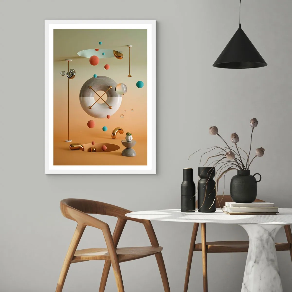 Poster in cornice bianca - Tutto può succedere - 61x91 cm