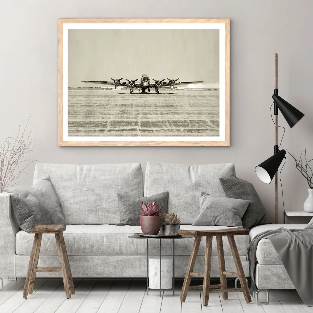 Poster in cornice rovere chiaro - Pronto come sempre - 100x70 cm