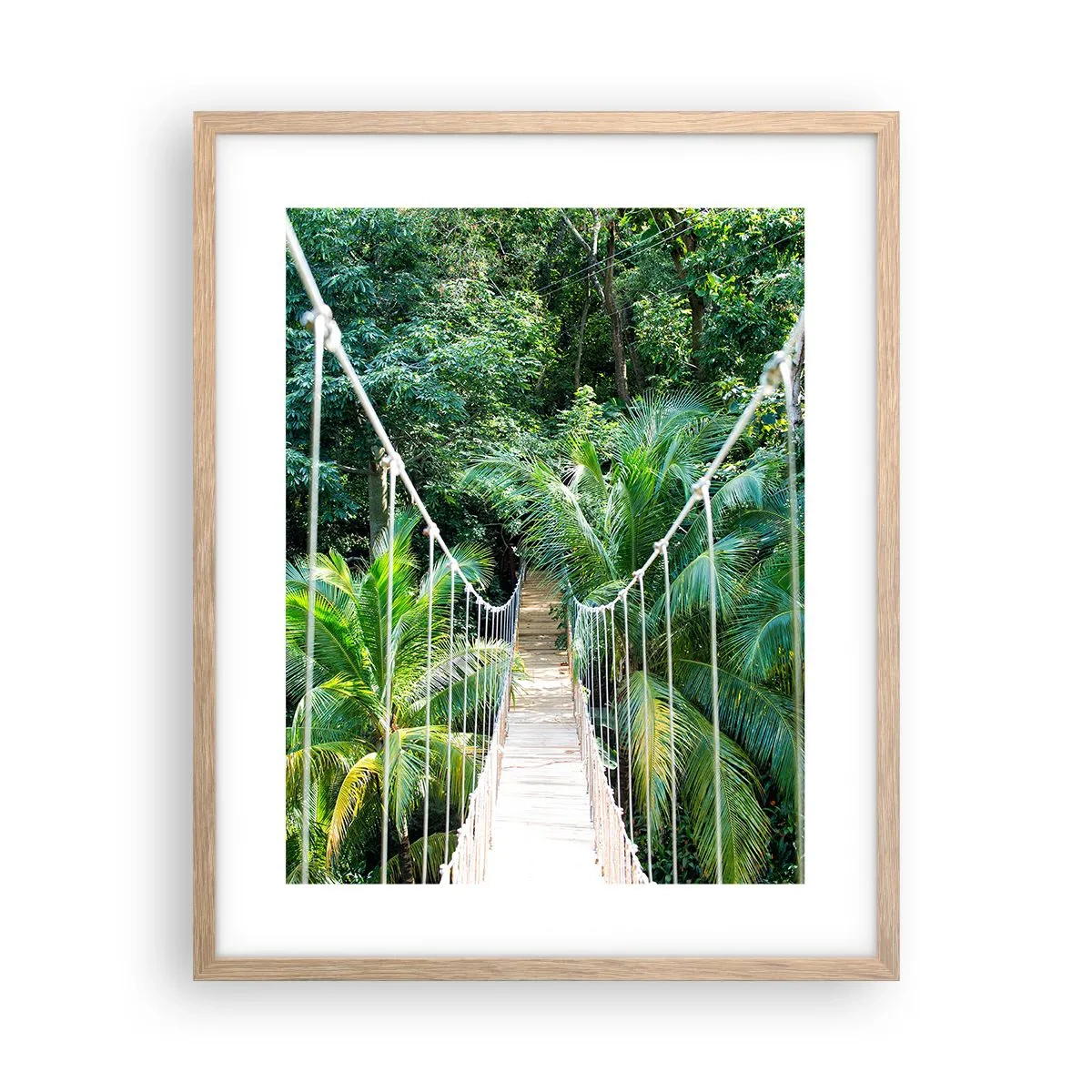 Poster in cornice rovere chiaro - Welcome to the jungle! - 40x50 cm