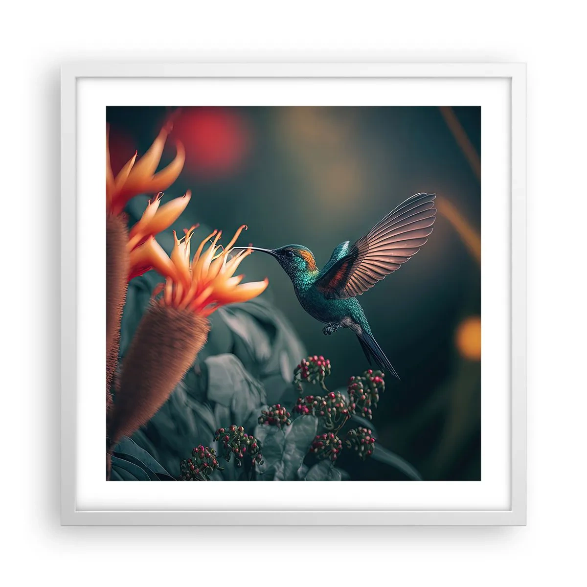 Poster in cornice bianca - Una vita davvero a colori - 50x50 cm