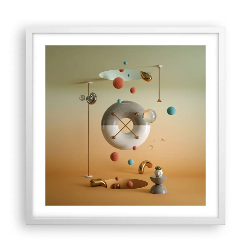 Poster in cornice bianca - Tutto può succedere - 50x50 cm