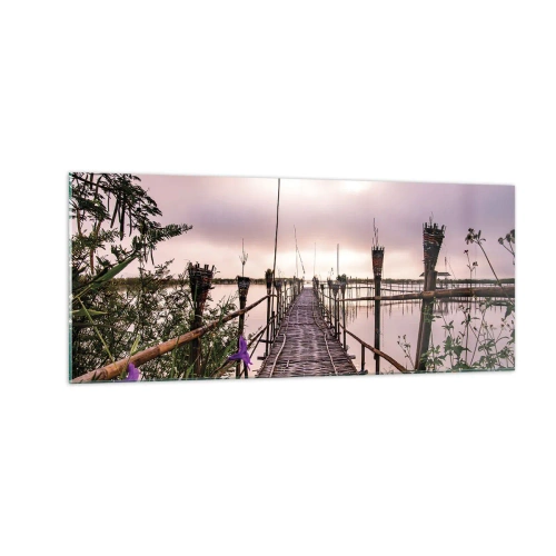 Quadro su vetro - Pace e silenzio dell'Asia - 100x40 cm